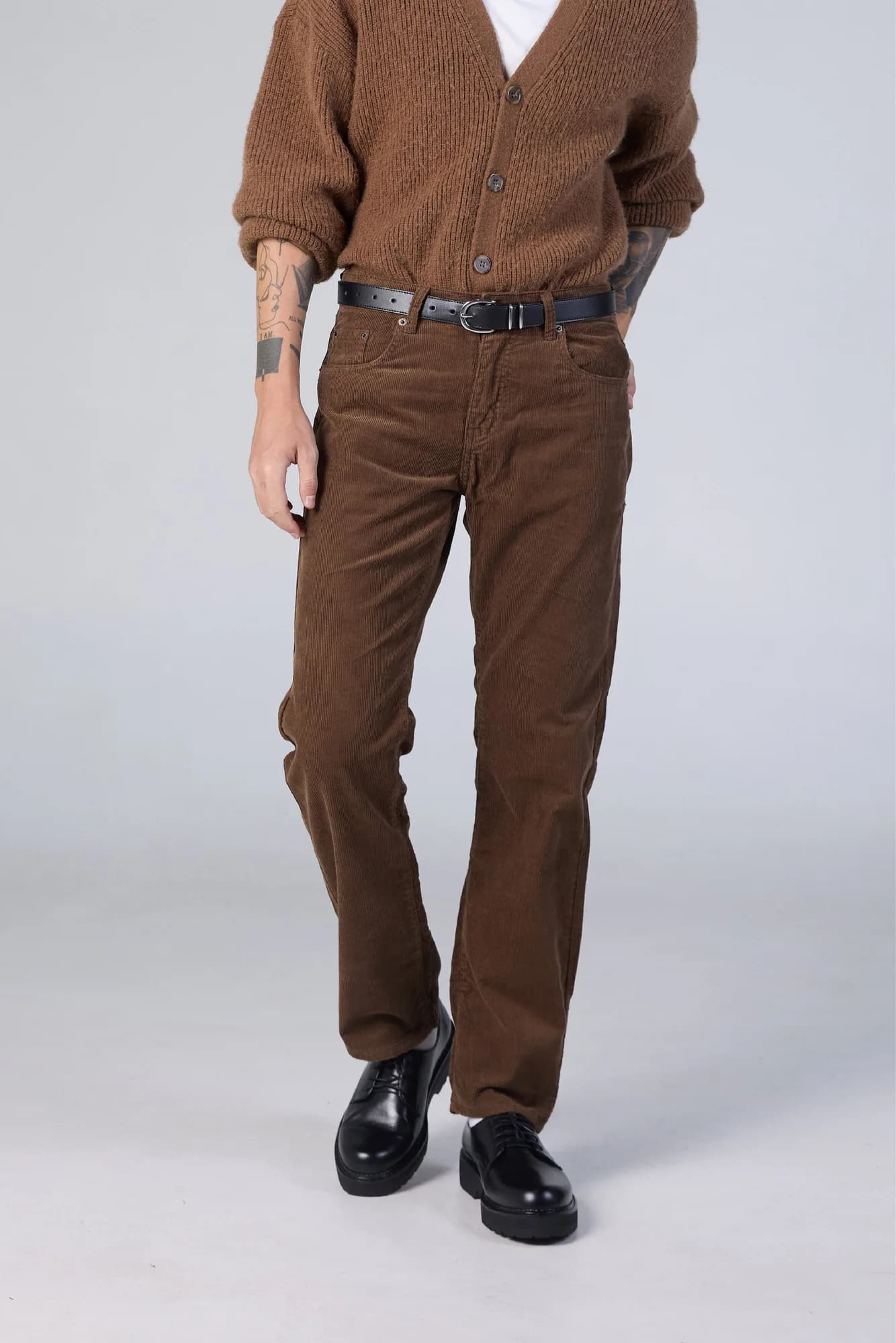 Jack Russel - Men Corduloy Pants - Klassik  J-1200/BR Straight Fit Brown