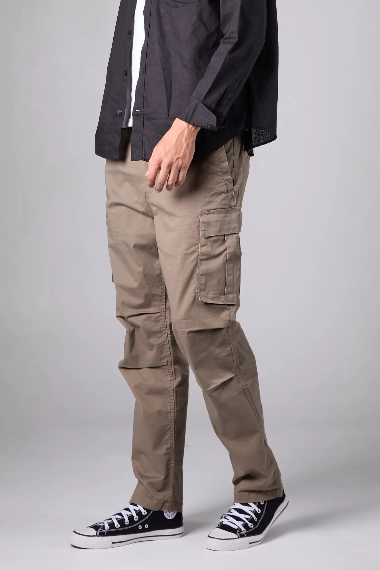 Jack Russel - Men Cargo - Klassik J-222/GRY Grey Mid Waisted