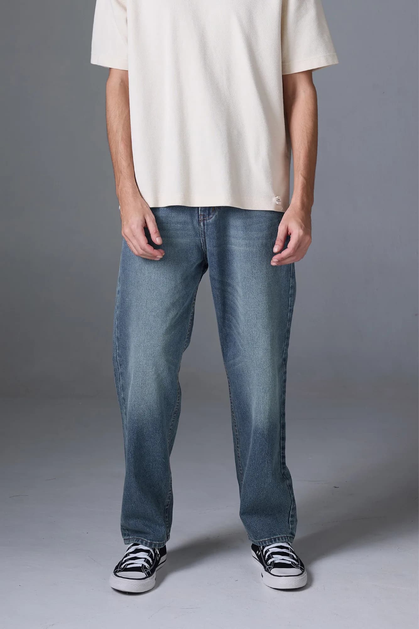 Jack Russel - Men Jeans - Klassik J-6001/BL Baggy Low Rise Wide Leg Blue
