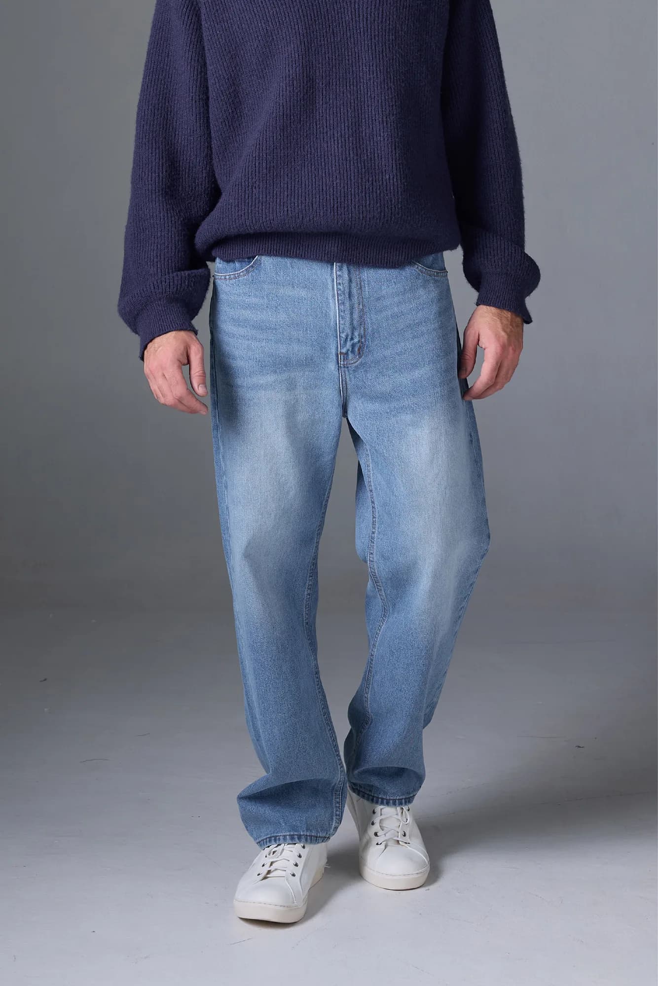 Jack Russel - Men Jeans - Klassik J-6001/LB Baggy Low Rise Wide Leg Light Blue