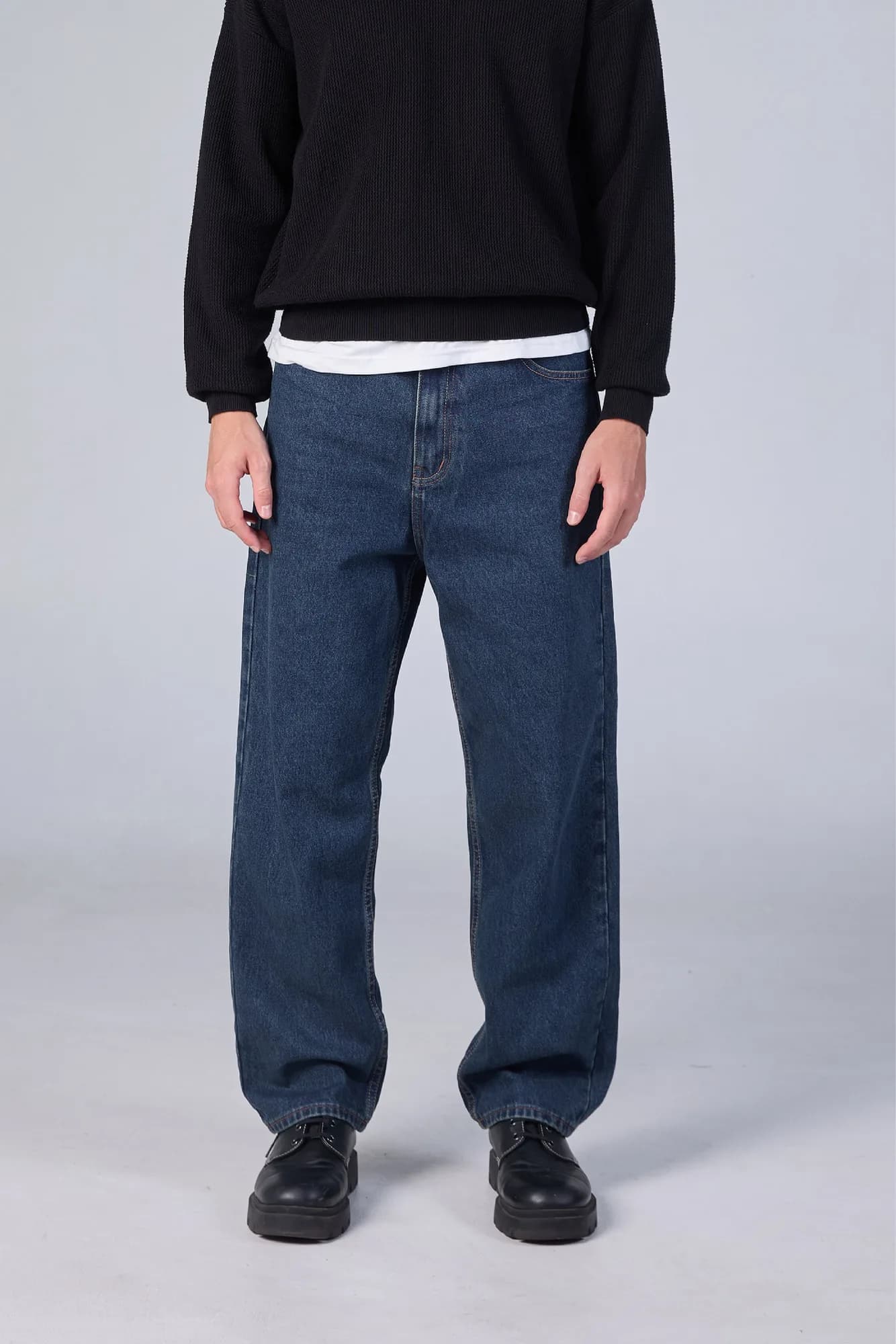 Jack Russel - Men Jeans - Klassik J-BAGGY/NB Wide leg Navy Blue