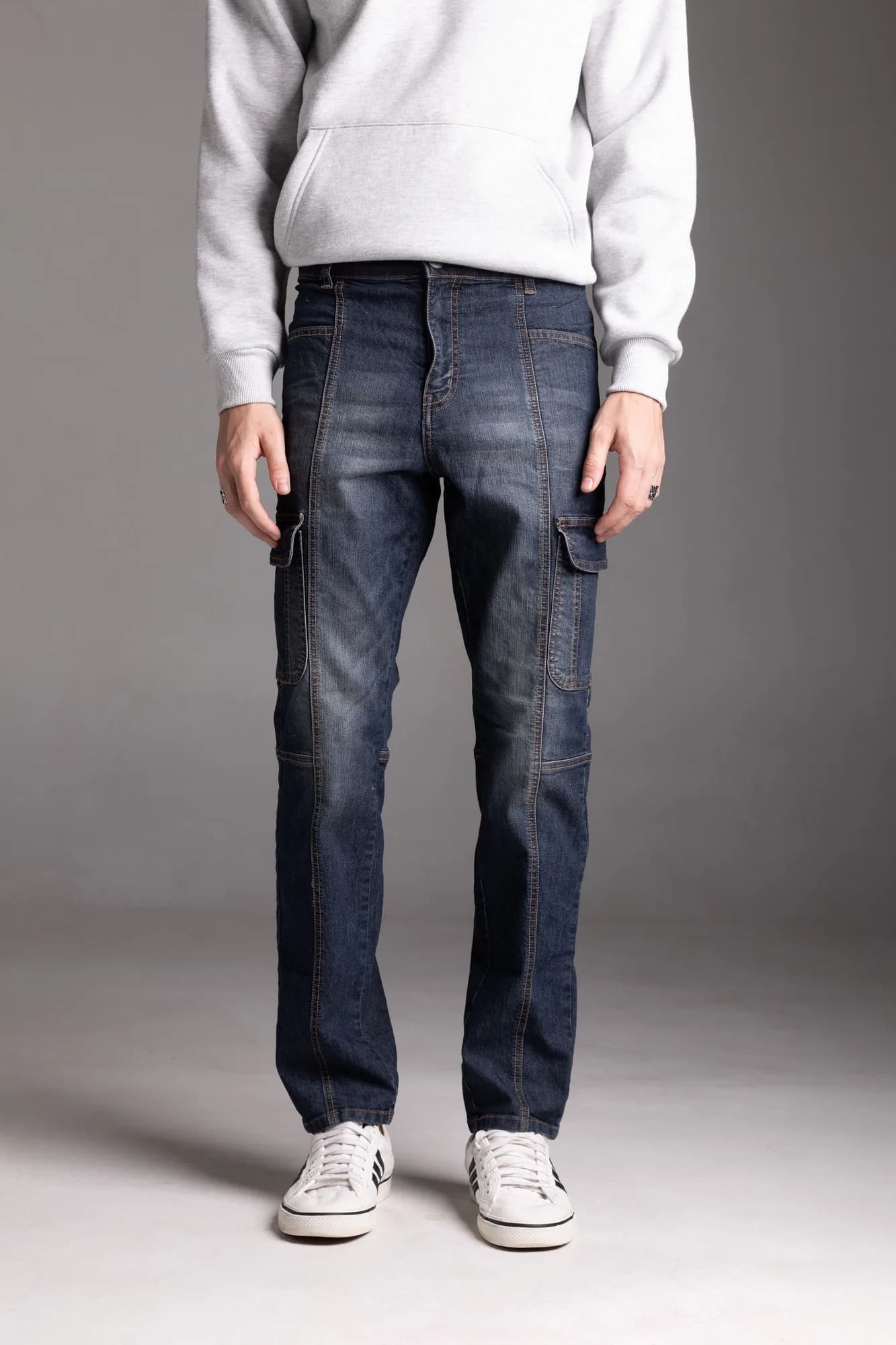 Jack Russel - Men Cargo - Handwerk J-DEPT/GK Slim Fit Cargo Denim Midnight Garage Blue