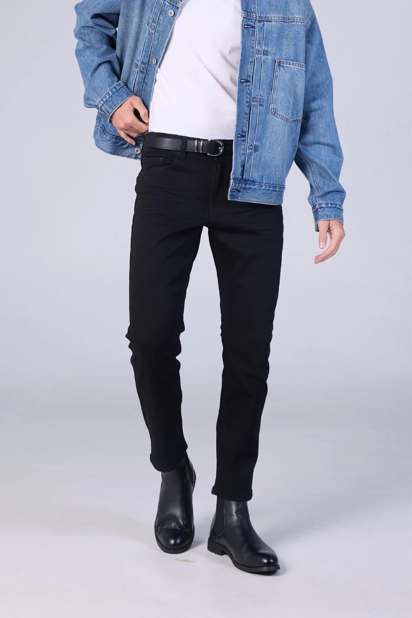 Jack Russel - Men Jeans - Handwerk J-JACK/BK Classic Slim Fit Black