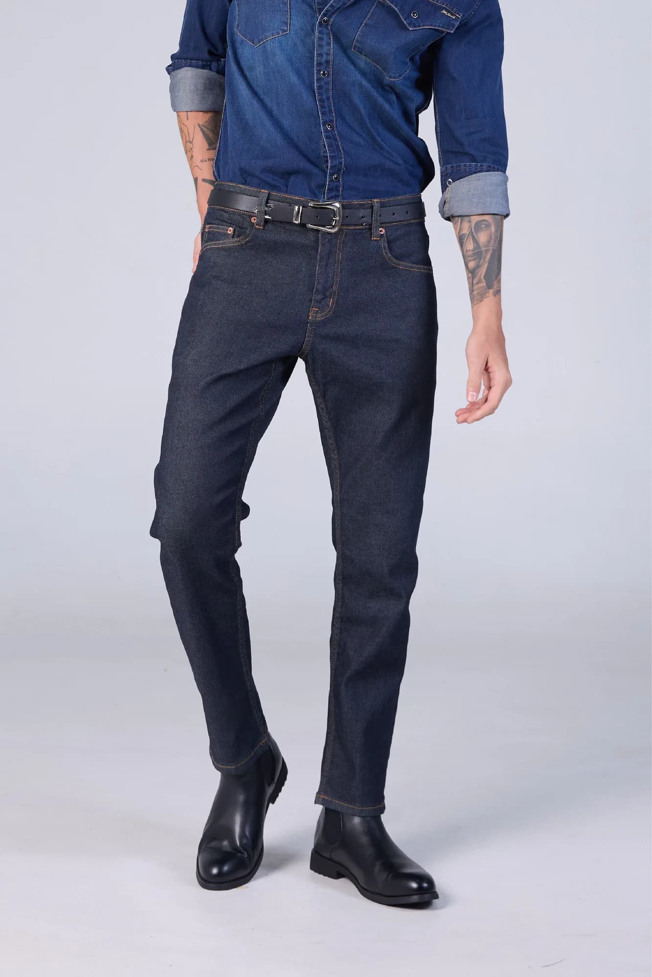Jack Russel - Men Jeans - Handwerk J-JACK/SB Classic Slim Fit Silver Blue
