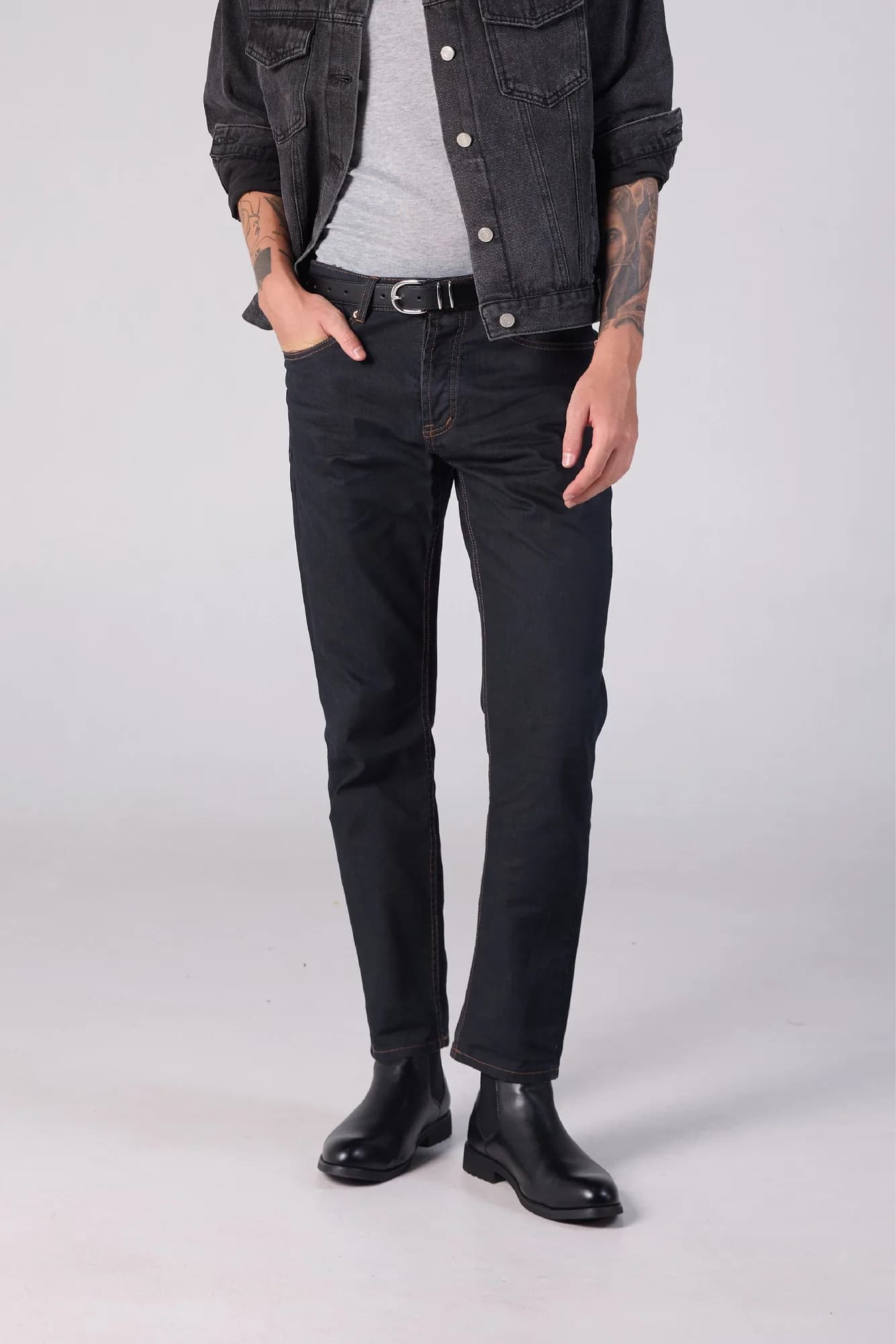 Jack Russel - Men Jeans - Handwerk J-MUST Classic Slim Fit Carbon Blue Grey