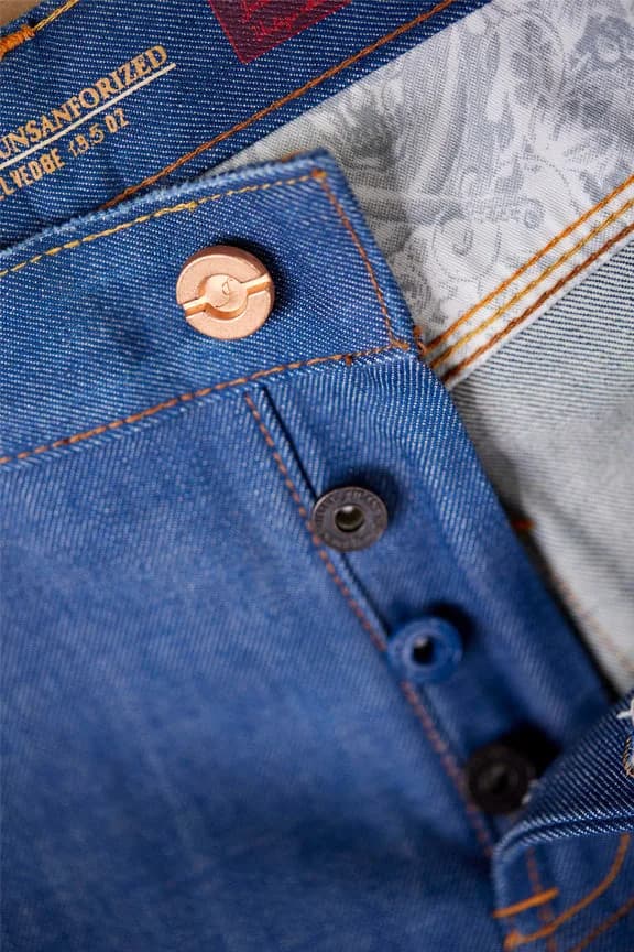 Jack Russel - Men Jeans - Meisterwerk J-RIM4 Slim Fit Metallc/Royal Blue & Red Selvedge Unsanforized