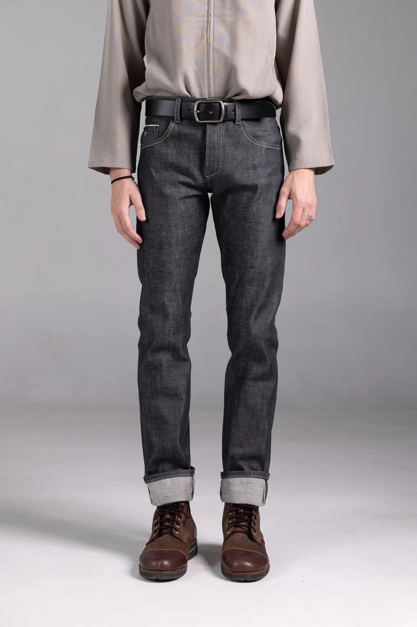 Jack Russel - Men Jeans - Meisterwerk J-RIM8 Slim Fit Black & Red Selvedge Unsanforized