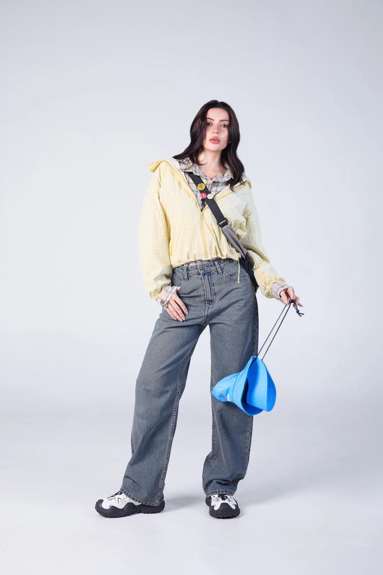 Jack Russel - Women Jeans - Klassik JF-115/DB Wide Leg Dark Blue High Waisted