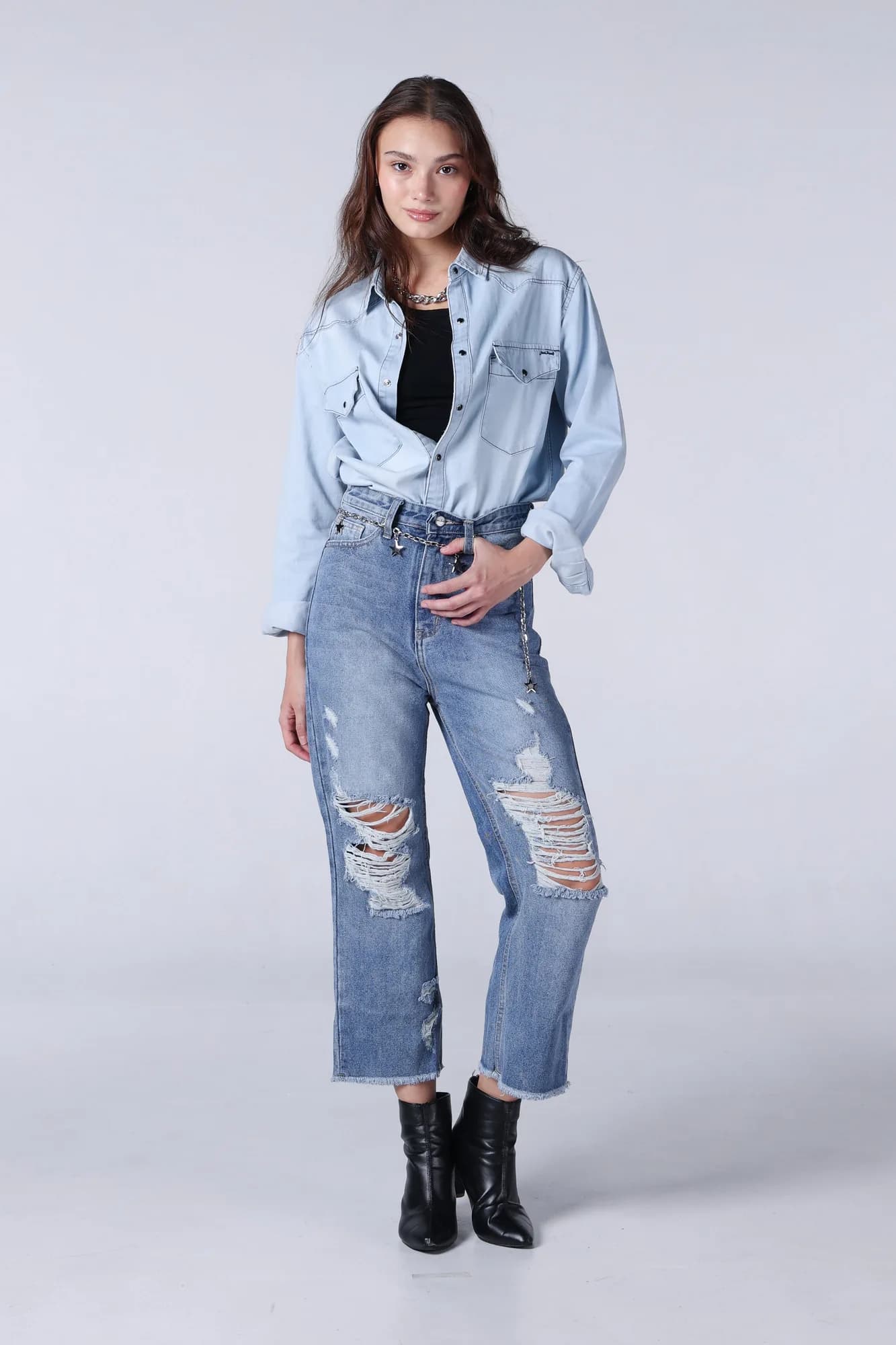 Jack Russel - Women Jeans - Handwerk JF-120 Straight Fit High Waisted