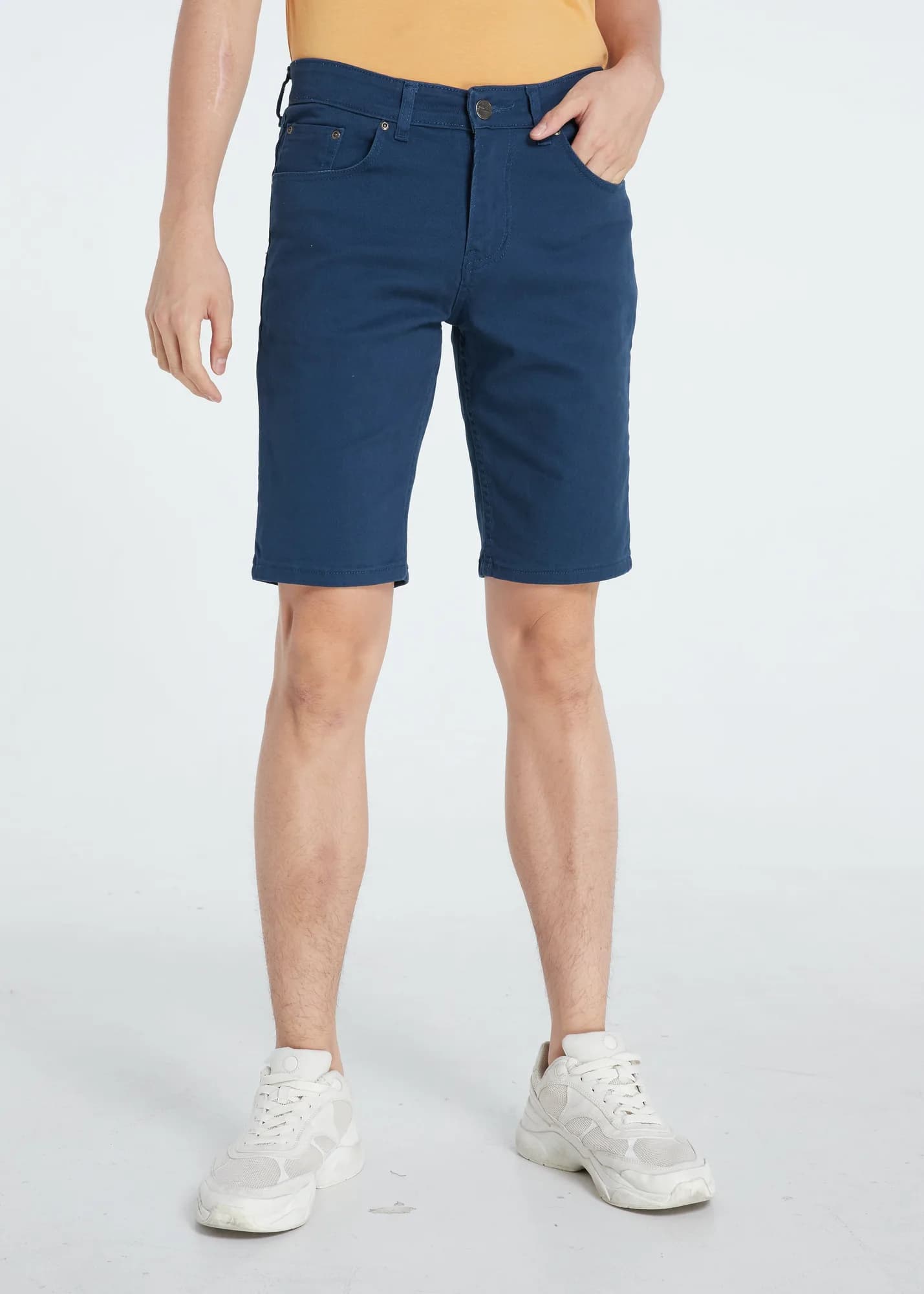 Jack Russel - Men Chino Shorts - Klassik JS-209 Off White/ Light Blue/ Grey / Blue