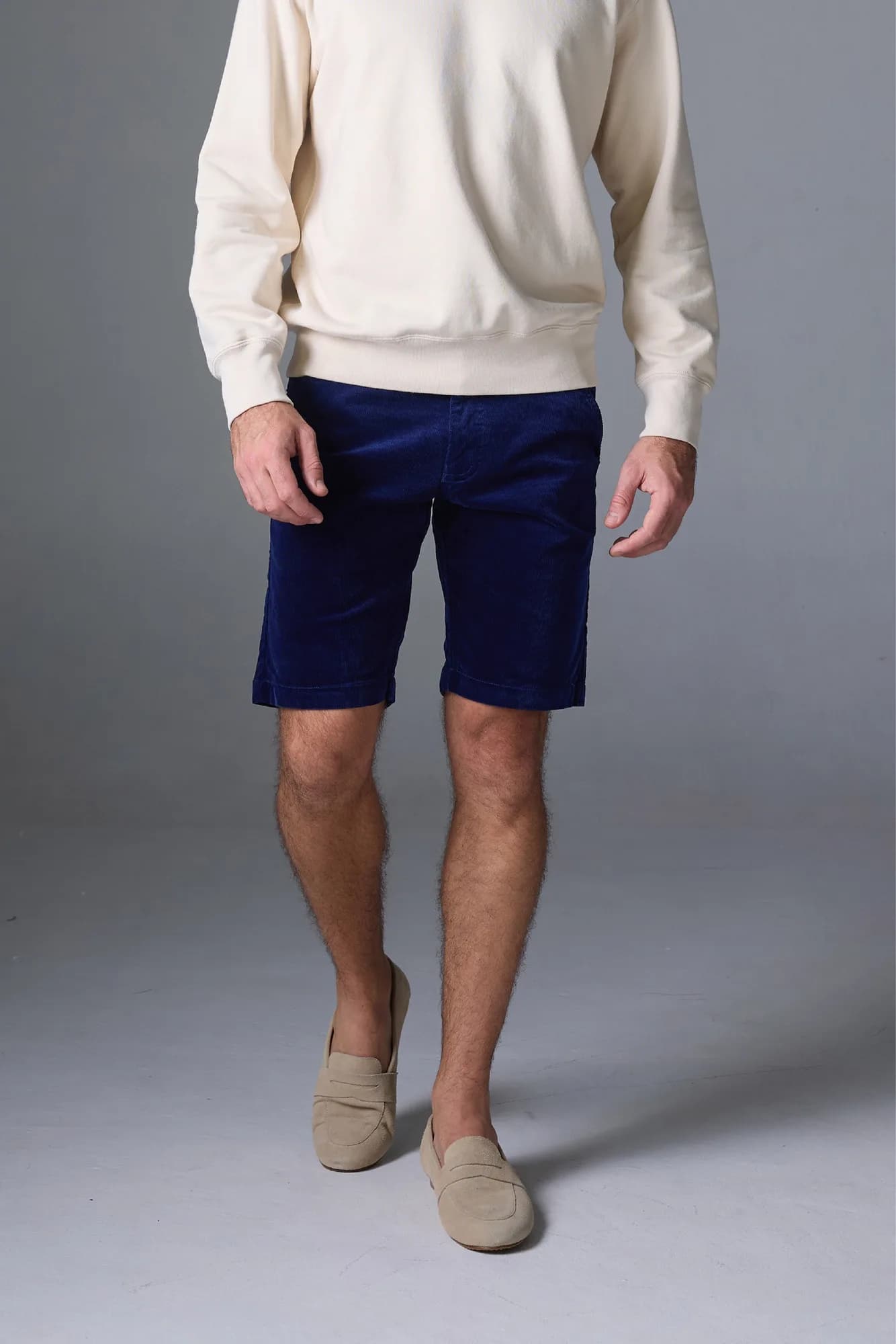 Jack Russel - Men Couduroy Shorts - Handwerk JS-222/NAVY Slim Fit Navy