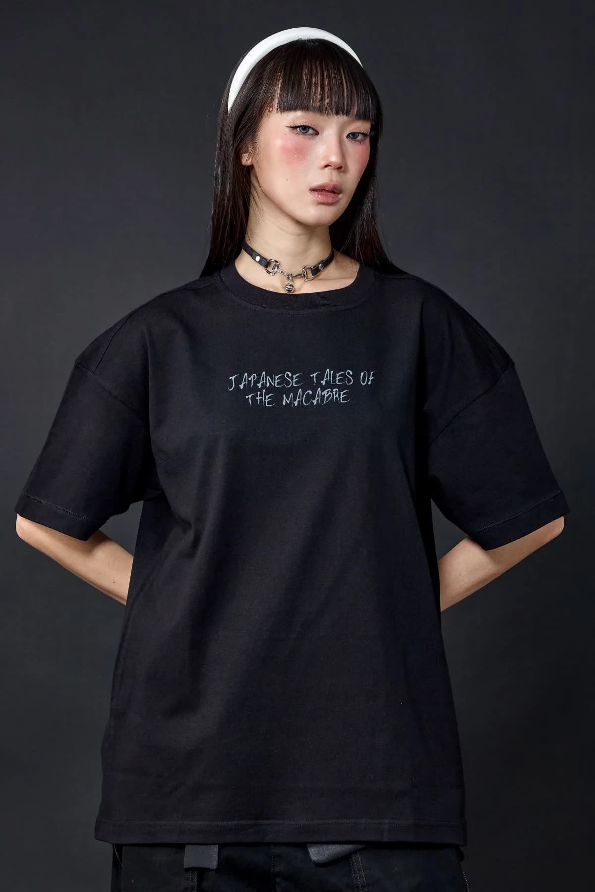 Jack Russel X Junji Ito - Unisex T-Shirts - Handwerk  TJ-JUNJI6 Oversized Drop Shoulder Black